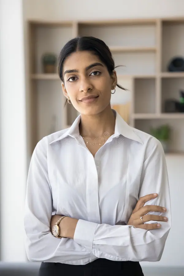 vertical-portrait-happy-young-business-lady-indian-ethnicity-standing-confident-pose-looking-camera-profile-picture-339154738